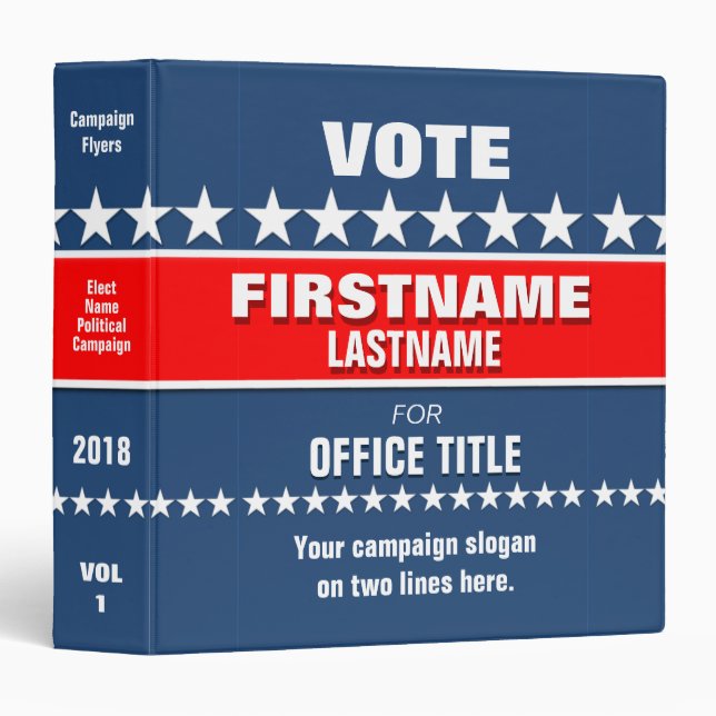 Campaign Organizer 3 Ring Binder (Front/Spine)