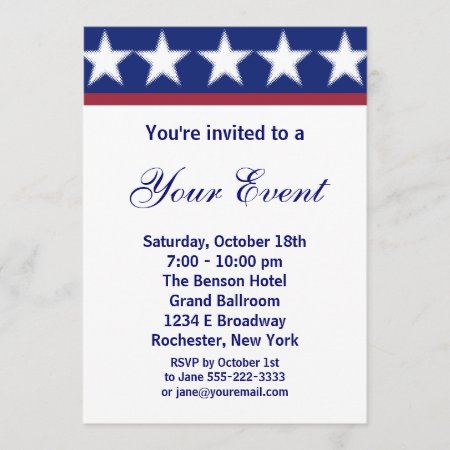 Campaign Party Invitation Or 4th Of July Party