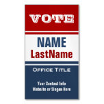 Campaign Political Template  Business Card Magnet