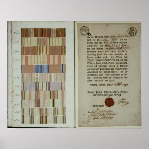 Campaign ribbons and record of duty poster