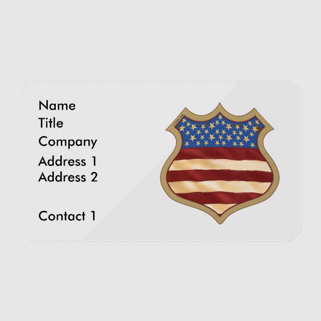 Campaign Shield  Clear Business Cards (Front)