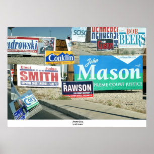 Campaign Signs, Las Vegas Poster