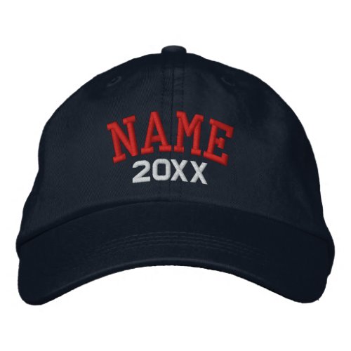 Campaign Style Text with Candidate and Year Embroidered Baseball Cap