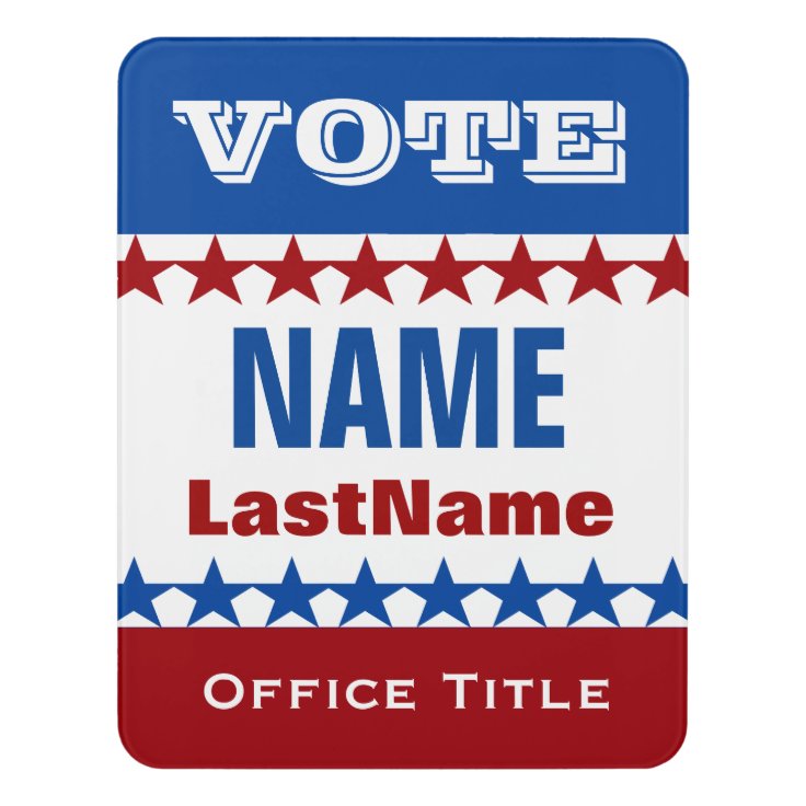 Campaign Template Blank Door Sign | Zazzle