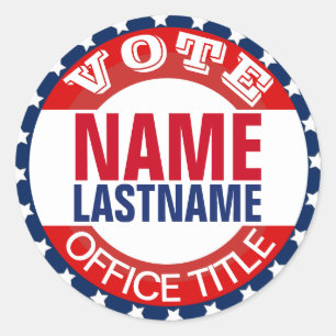 Campaign Template Custom Classic Round Sticker