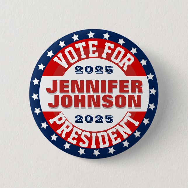 Campaign Template Custom Patriotic Button (Front)