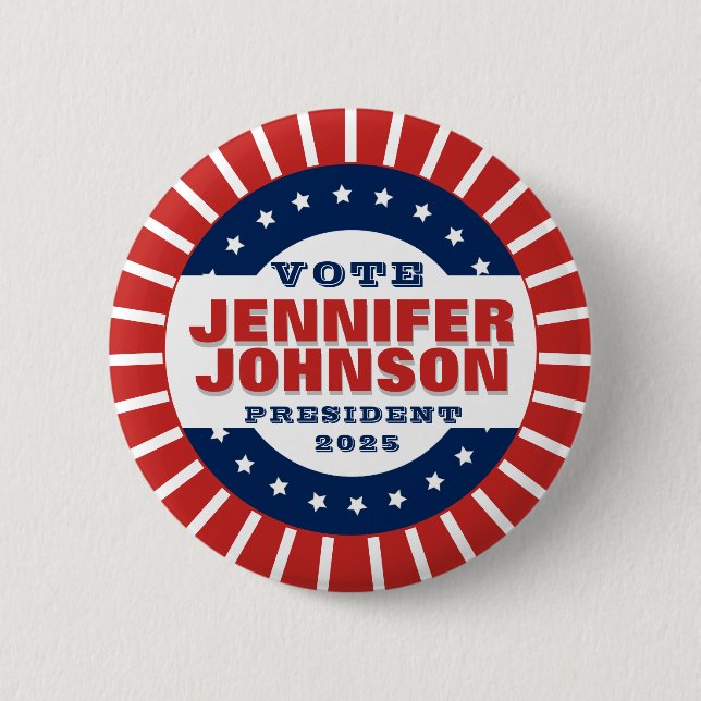 Campaign Template Custom Patriotic Button (Front)