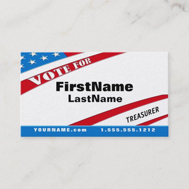 Campaign Template Patriotic Calling Card (Front)