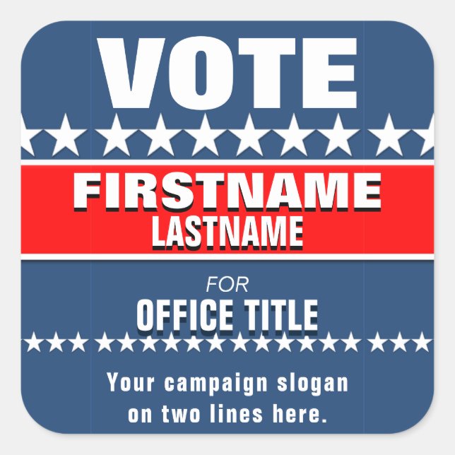 Campaign Template Square Sticker (Front)