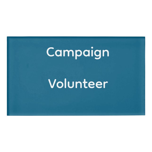 Campaign Volunteer Badge - Blue (Front)