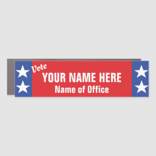 Campaign Vote with Red White Blue Stars Car Magnet