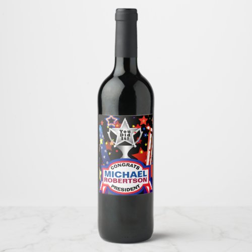 Campaign Winner Congratulations  Wine Label