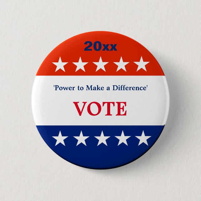 Campaigning - Personalizable Vote Button (Front)