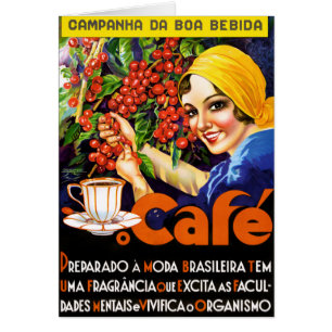 Campanha Da Boa Bebida Coffee Vintage Ad Poster Cards