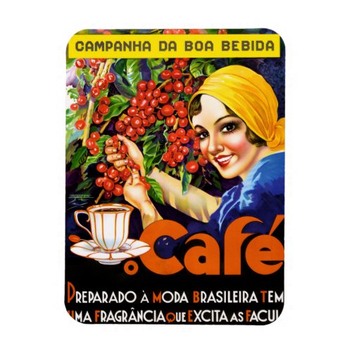 Campanha Da Boa Bebida Coffee Vintage Ad Poster Magnet