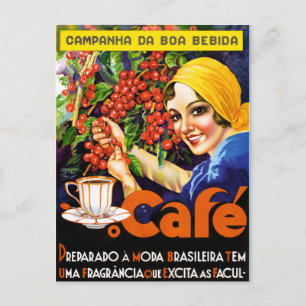 Campanha Da Boa Bebida Coffee Vintage Ad Poster Postcard