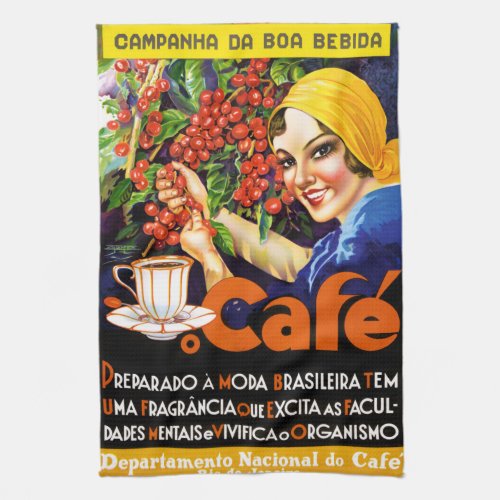 Campanha Da Boa Bebida Coffee Vintage Ad Poster Towel