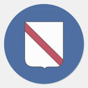 Campania region flag italy county classic round sticker