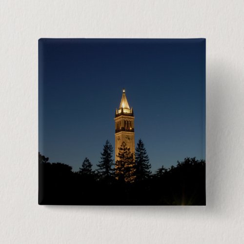 Campanile at Night Pinback Button