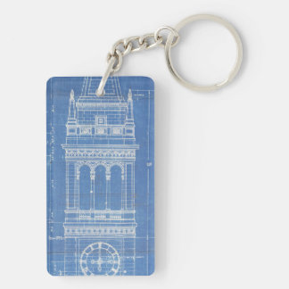 Campanile Blueprint Keychain