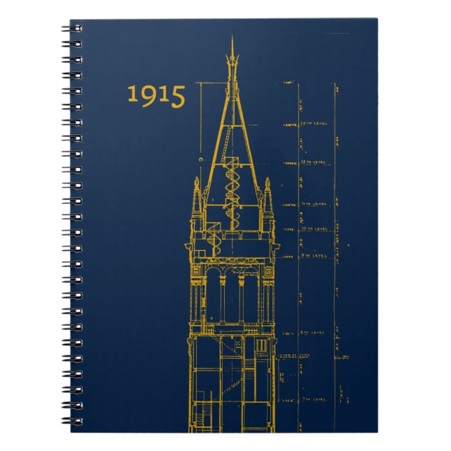 Campanile Interior Blueprint Notebook (Front)