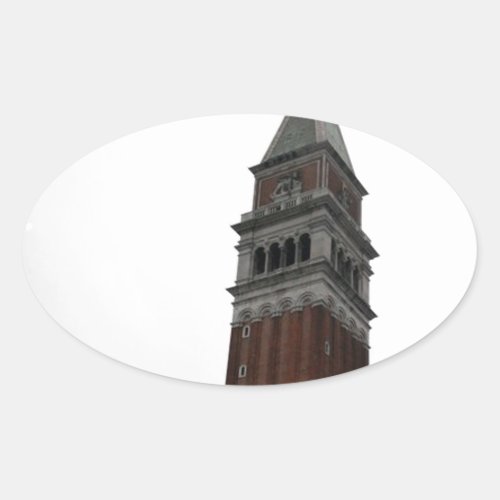 Campanile Piazza San Marco Oval Sticker