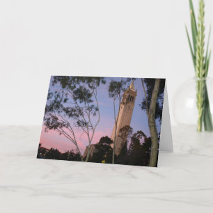 Campanile Sunset, Illuminated at Dusk Card