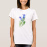 Campanula bell flower botanical watercolor T-Shirt