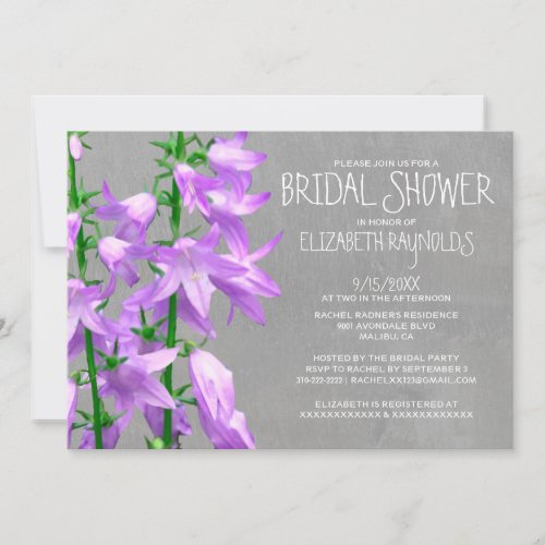 Campanula Bridal Shower Invitations