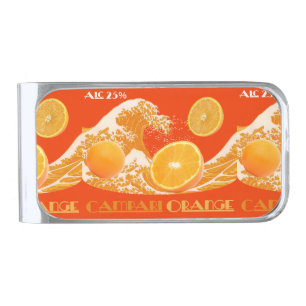 Campari Orenge  Silver Finish Money Clip