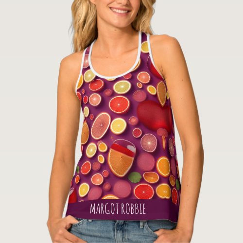 Campari Soda Grapefruit Colorful Pattern Tank Top