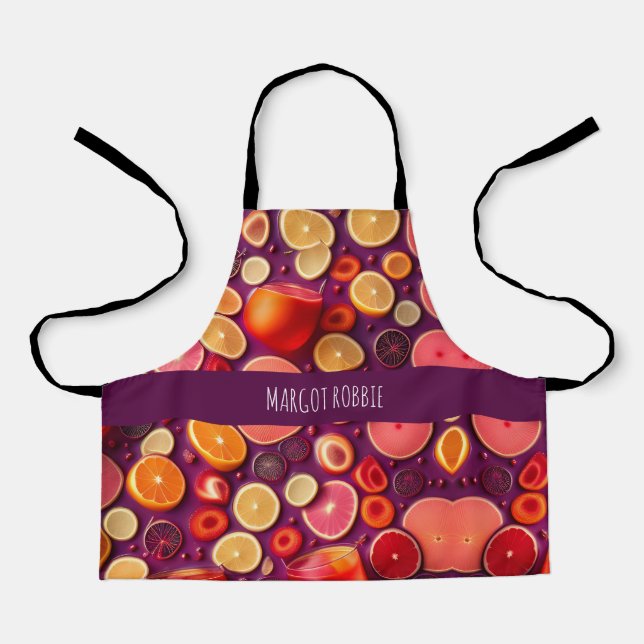 Campari Soda Orange  Pattern Apron (Front)