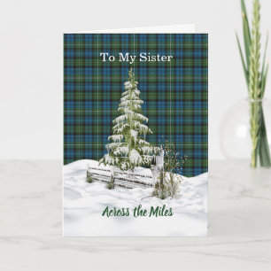 Campbell Argyle Ancient Tartan Sister Christmas Holiday Card