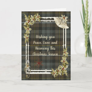 Campbell Argyll Weathered Tartan Christmas Holiday Card