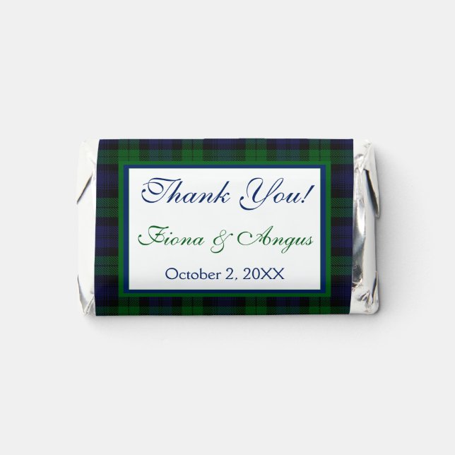 Campbell Black Watch Tartan Wedding Favor (Front)