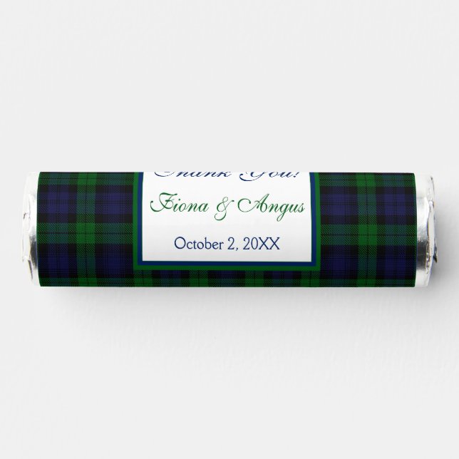 Campbell Black Watch Tartan Wedding Favor (Front)