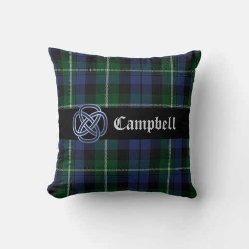 Campbell Blue and Green Tartan Plaid Pillow