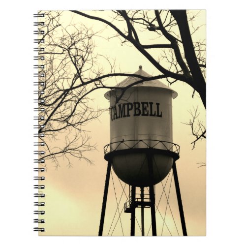 Campbell CA Water Tower Spiral Notebook