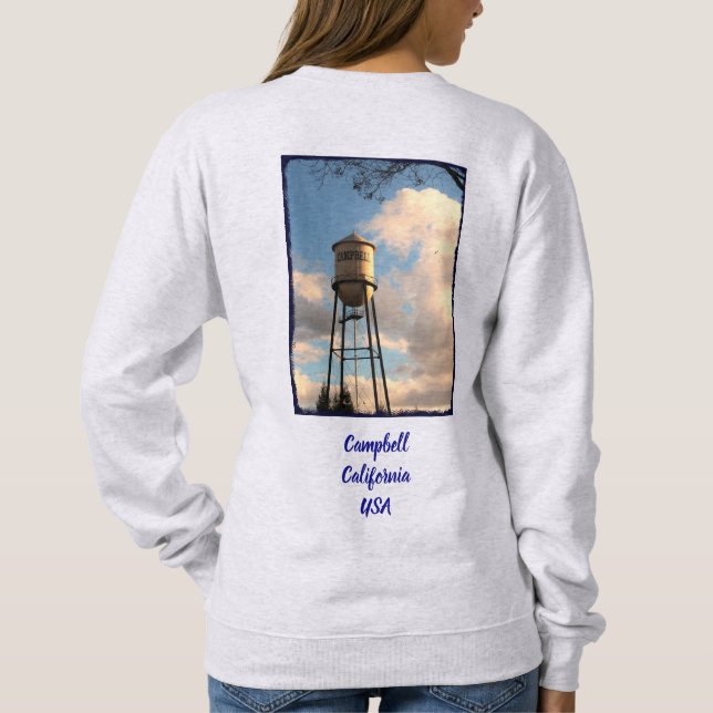 Campbell CA Water Tower Women's Sweatshirt (Back)