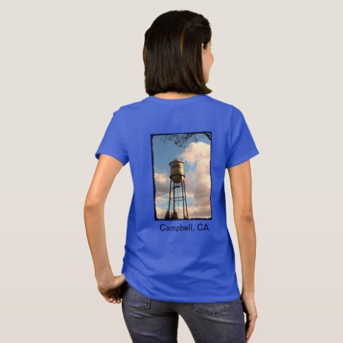 Campbell CA Water Tower Womens T_Shirt