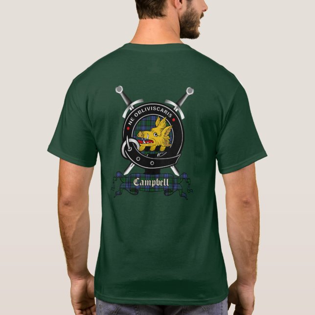 Campbell Clan Badge Adult T-Shirt (Back)