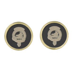 Campbell Clan Badge Graphically Embossed Cufflinks