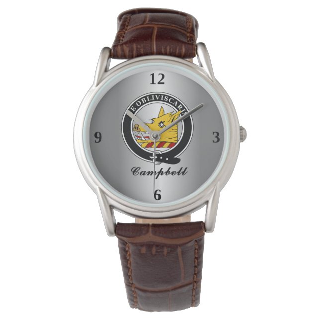 Campbell Clan Badge Personalized Watch (Front)
