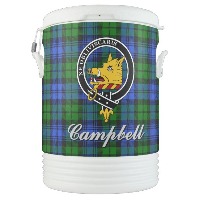 Campbell Clan Badge & Tartan Beverage Cooler (Back)