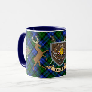 Campbell Clan Badge & Tartan Highland Mug