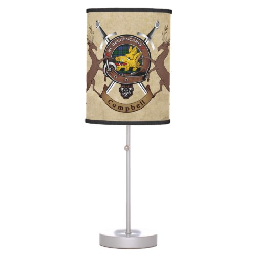 Campbell Clan Badge  Tartan Lamp