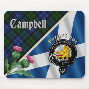 Campbell Clan Badge & Tartan Mouse Pad