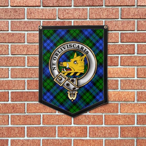 Campbell Clan Badge & Tartan Pennant