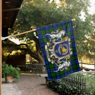 Campbell Clan Badge & Tartan Personalized House Flag