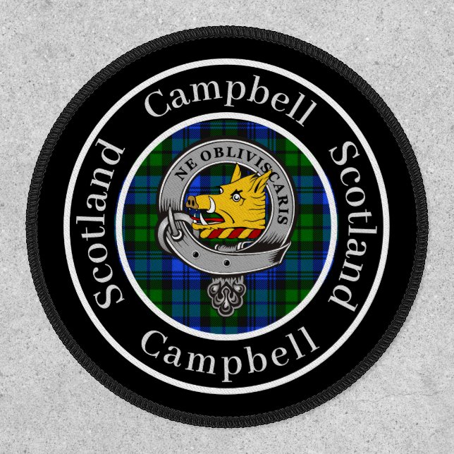 Campbell Clan Badge & Tartan Personalized Patch (Front)